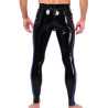 XRUB Latex Pantalon en latex Xrub avec Zip Avant/Arrière Noir-Bleu